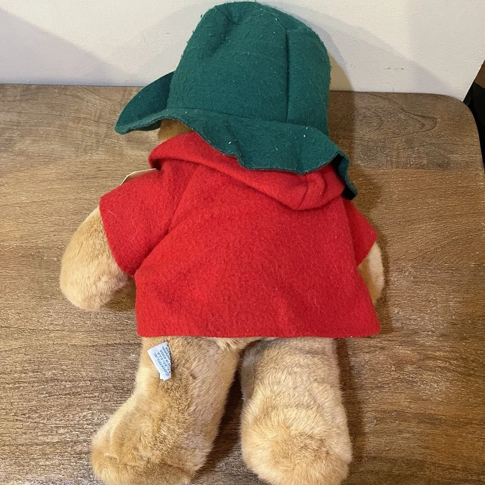 VTG Eden Toys Paddington Bear Plush Red Coat Darkest Peru Tag Stuffed Animal 16